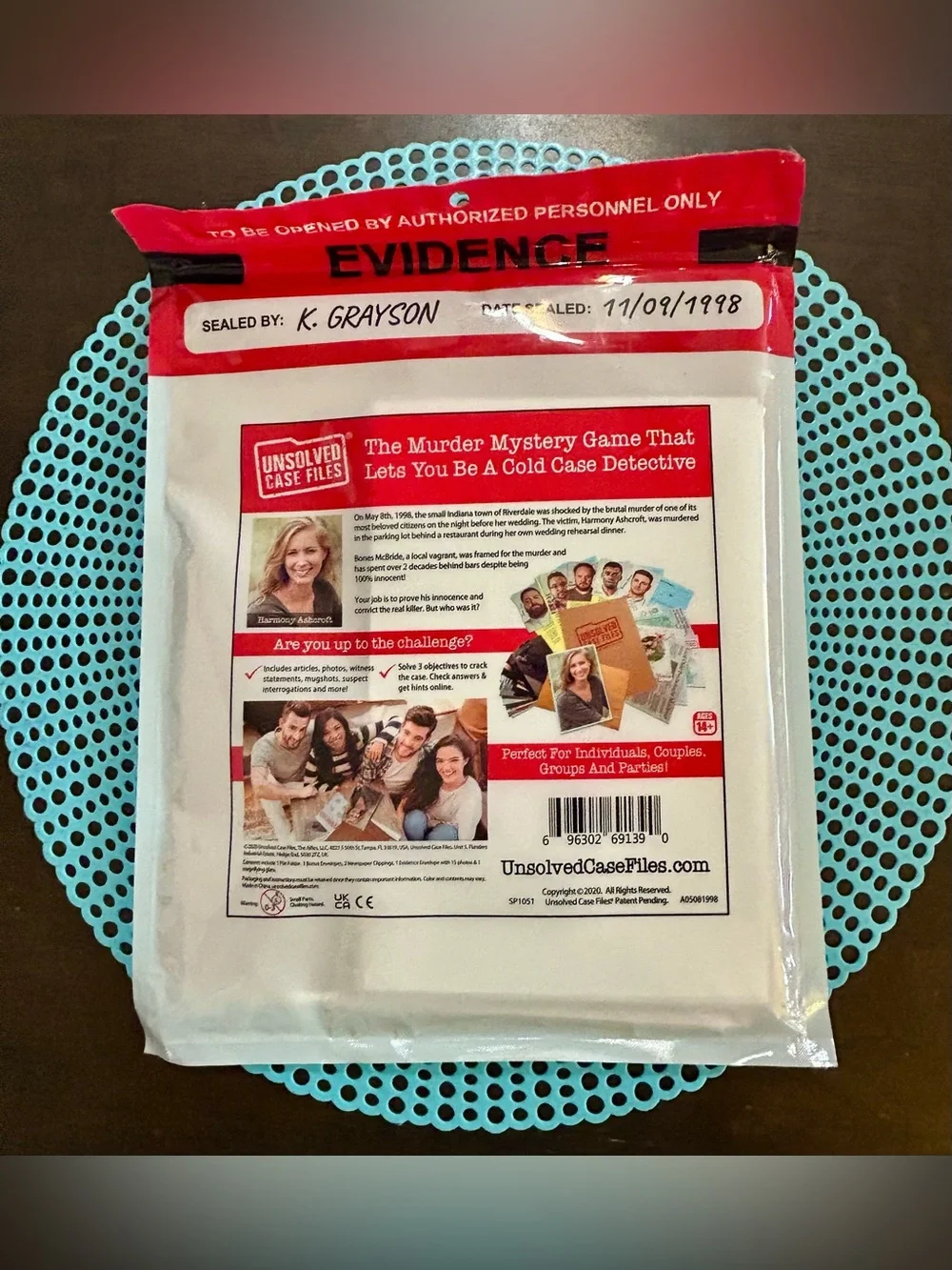 Unsolved Case Files: “Harmony Ashcroft” Murder Mystery Party Game; New Sealed